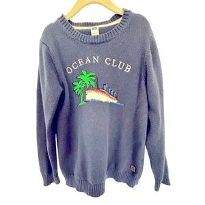 Janie and Jack Boys size 6 Ocean Club Navy blue Sweater
